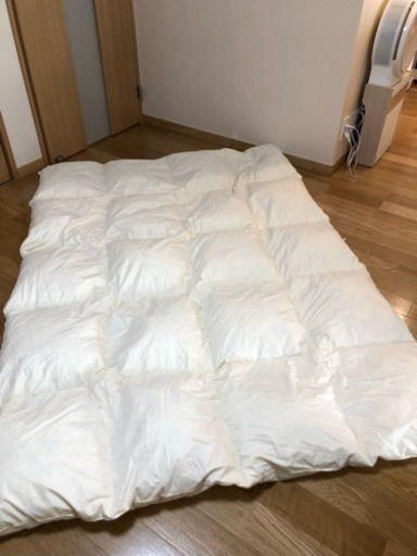 ※取引終了※ 羽毛掛け布団ベージュ ほぼ未使用美品