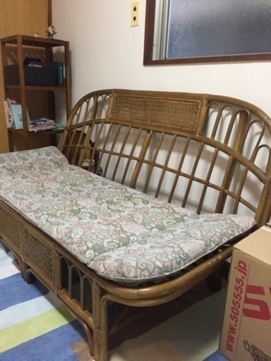 籐 ラタン  カウチソファー