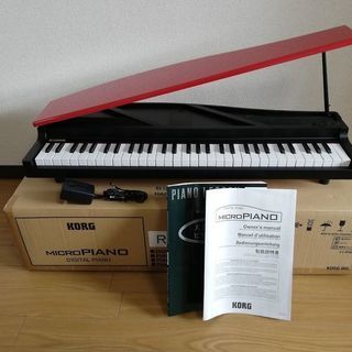 ■美品■KORG MICROPIANO マイクロピアノ ミニ鍵盤61鍵 レッド