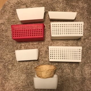 収納 かご ケース セットの画像