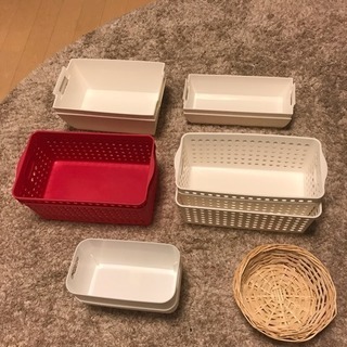 収納 かご ケース セットの画像