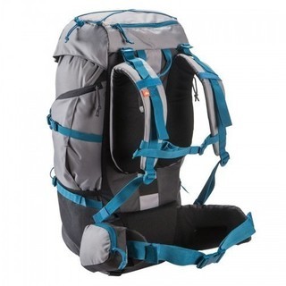 ★レア フランス アウトドアブランド 50L バックパック シンプル 軽量 かんたんアクセス greyの画像