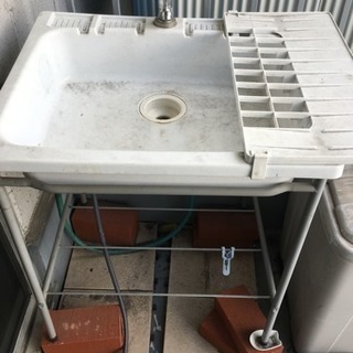 蛇口付簡易流し台 屋外用ガーデンシンク