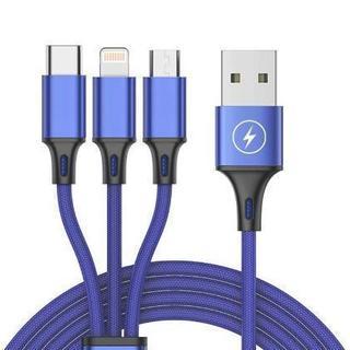 新品未使用☆2in1 USBケーブルMicro+iPhone 2...