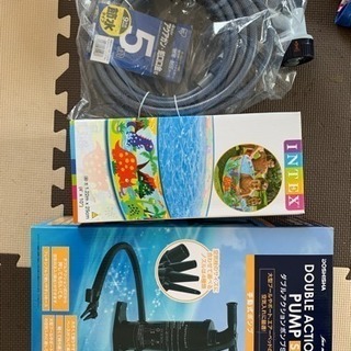 新品‼️子供用プール‼️空気入れ‼️ホース‼️セットで‼️