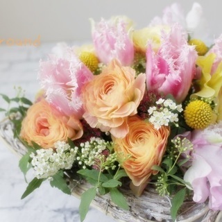 フラワーセラピーで心を元気に・・・春の生花アレンジメント