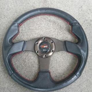 ステアリング フェイクレザーカーボン柄PVC製 32Φ  中古   