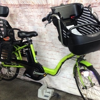 中古 電動アシスト自転車 パナソニック ギュットミニ グリーン
