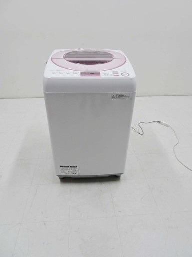 美品 動作保証 SHARP シャープ 8キロ ES-GV8A-P 全自動洗濯機  2017年製 ピンク