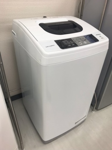 増税前キャンペーン【リサイクルサービス八光　田上店　安心の3か月保証　配達・設置OK】日立 全自動洗濯機 ピュアホワイト NW-50A