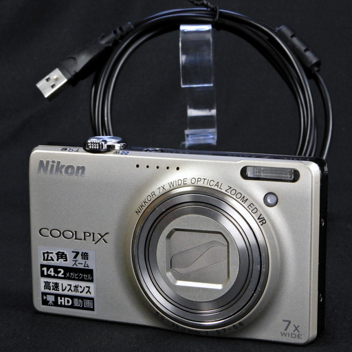 Nikon デジタルカメラ COOLPIX S6000 1420万画素 光学7倍ズーム シャンパンシルバー  Usedきれいです