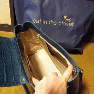 新品　Cat in the closet クロコ型押牛革2wayバッグの画像