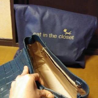 新品　Cat in the closet クロコ型押牛革2wayバッグの画像