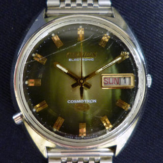 極希少 CITIZEN シチズン コスモトロン 昭和レトロ 電磁テンプ式 腕時計 極希少 CITIZEN シチズン コスモトロン 昭和レトロ 電磁テンプ式