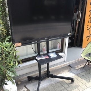 SONY 46インチ 動作OK 保証付 壁掛けキャスター付