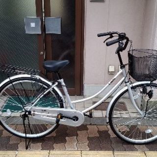 美品☆Lapis 26吋ファミリーサイクル(シルバー)