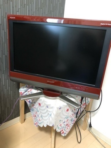【SHARP AQUOS 26型液晶カラーテレビ LC-26D50 2009年製】シャープ アクオス 26インチ リモコン、DVDプレーヤー、テレビ台付