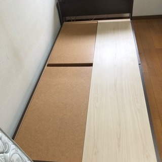 収納引き出し、宮棚つきシングルベッド