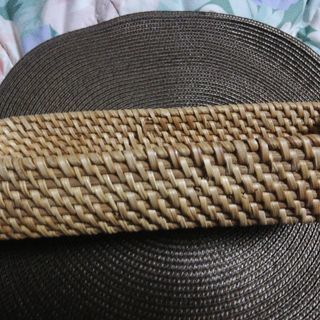 無印良品　カラトリー入れ　ラタン