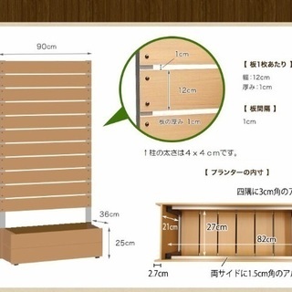 プランター付フェンス2個の画像
