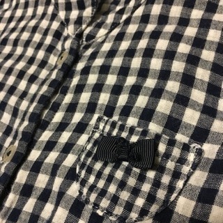 子供100センチ チェック ダブルガーゼ チュニックの画像