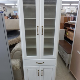 PayPay対応 新生活/一人暮らし応援 食器棚 キッチン収納ボード スリムタイプ/60cm ホワイト ニトリコルテ2シリーズ 札幌市西区西野