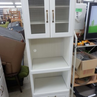 PayPay対応 新生活/一人暮らし応援 食器棚 キッチン/家電収納ボード スリムタイプ/60cm ホワイト ニトリコルテ2シリーズ札幌市西区西野 