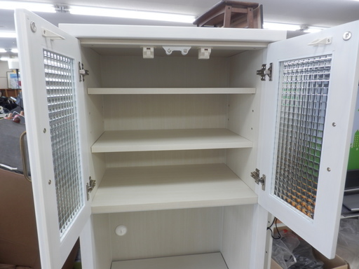 PayPay対応 新生活/一人暮らし応援 食器棚 キッチン/家電収納レンジボード スリムタイプ/60cm ホワイト ニトリコルテ2シリーズ