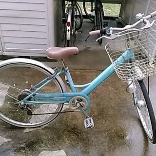 女児用自転車26インチ　物置保管