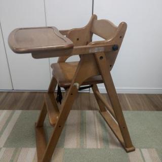 【訳あり】木製　ハイチェア