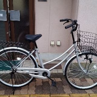 美品☆COCONUT 26吋ファミリーサイクル(シルバー)