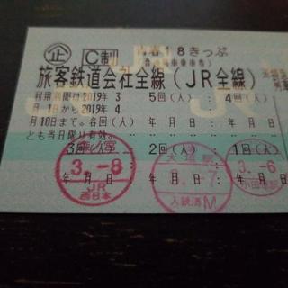 【交渉中】青春18きっぷ　2回分・返却不要　直接手渡し