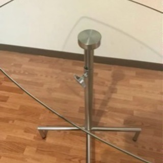 【値下げしました！】ガラス サイドテーブル 高さ調節可能の画像