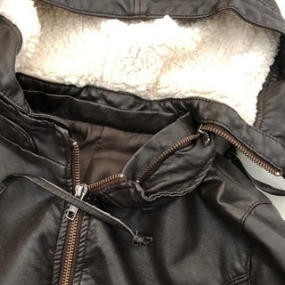 riddle ジャンパー ブルゾン フェイクレザーの画像