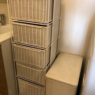 ランドリー チェスト 洗面所 タオル 収納の画像