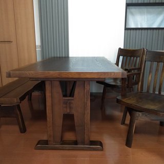 ダイニングセット(木製）値下げ交渉可。