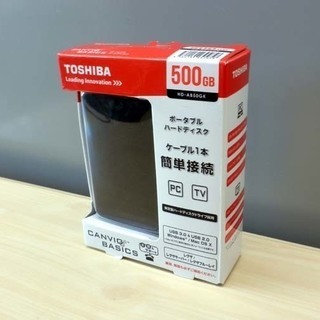 PayPay対応 東芝 ポータブルハードディスク 500GB C...