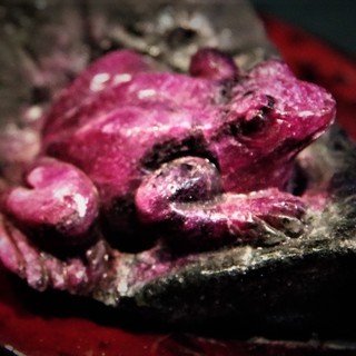 ルビーインゾイサイトとラピスラズリの蛙 ルビーインゾイサイト 蛙 カエル 鉱物標本 情熱・積極性・直観力・洞察力