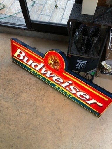 バドワイザー 看板 レア 割れ無し