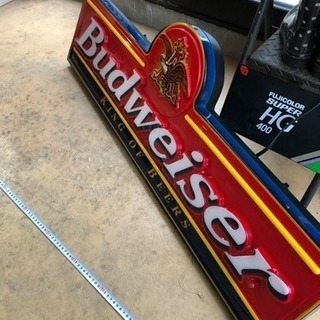 バドワイザー 看板 レア 割れ無し