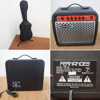【良品】ギター+アンプ+ソフトケース+スタンド セット エレキギター（BUSKER'S） アンプ（FERNANDES） 初心者などにおすすめ (LA03) の画像