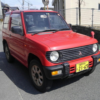 パジェロミニ　X RⅡ　タイベル済みAT 赤　福岡　平成8年式　快適走りの画像