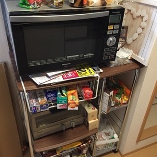 【3月29日まで】レンジ台 茶色 お譲りします。の画像