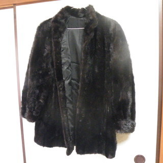 ミンクの、毛皮のハーフコート