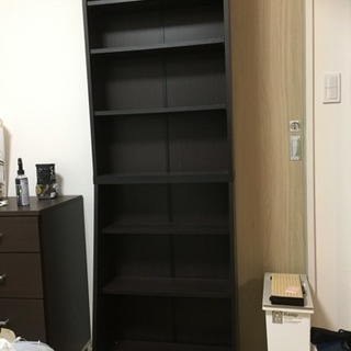 本棚 幅60x奥行き30(17)x高さ180 ダークブラウンの画像
