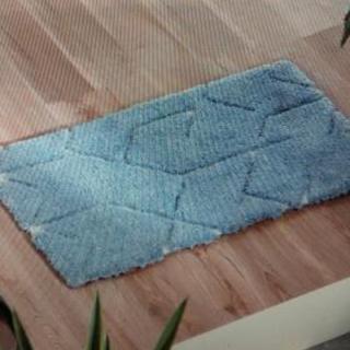 展示品★玄関マット★長方形シャギーラグ［ブルー］