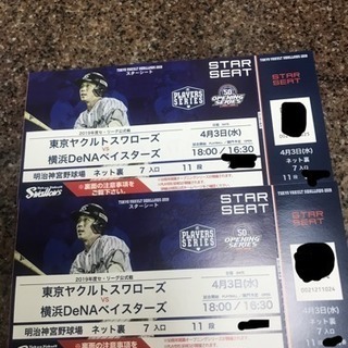明治神宮野球場チケット 東京ヤクルトvs横浜DeNA