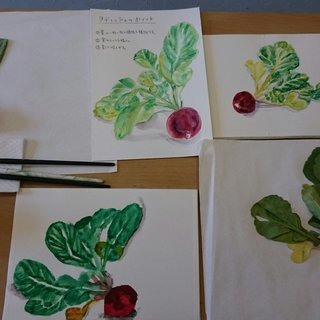 気軽に水彩画教室　１dayレッスン　９０分　の画像