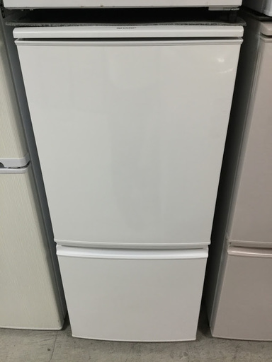 【送料無料・設置無料】冷蔵庫 SHARP SJ-14Y-W② 中古