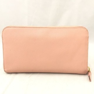 PRADA プラダ サフィアーノレザー ライトピンク ラウンドファスナー 長財布 ジッピーウォレットの画像